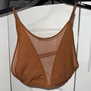 Minimale Animale Brown Mesh Swim Bra